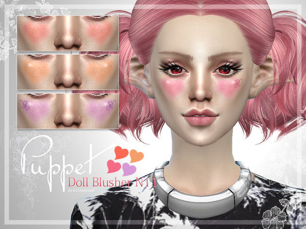  The Sims Resource: Puppet Doll Blusher   N11 by Pralinesims