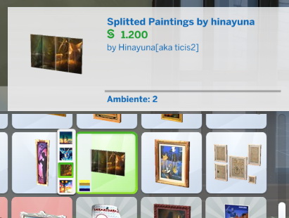  Sims4ccbyhina: Splitted Painting Frame