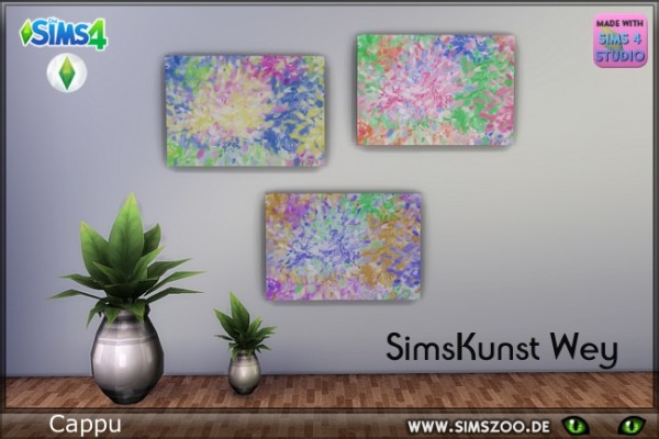  Blackys Sims 4 Zoo: Wey paintings by Cappu