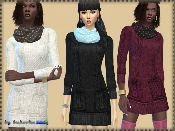  The Sims Resource: Dress Circular Scarf by Bukovka