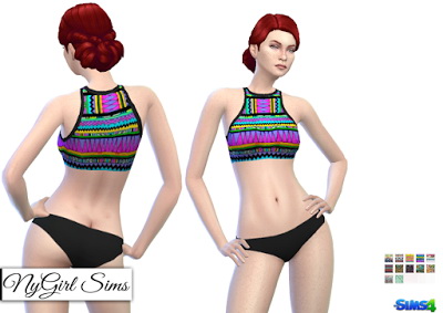  NY Girl Sims: Two Piece Tribal Swimsuit
