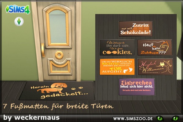  Blackys Sims 4 Zoo: Floormats 3 by weckermaus