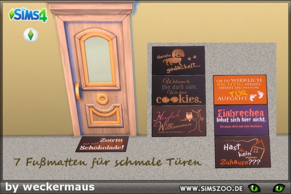  Blackys Sims 4 Zoo: Doormat Small 3 by weckermaus