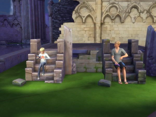  Mod The Sims: Ruin Stairs Seats by artrui