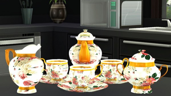  Sanjana Sims: Classic Themed Functional Tea Set