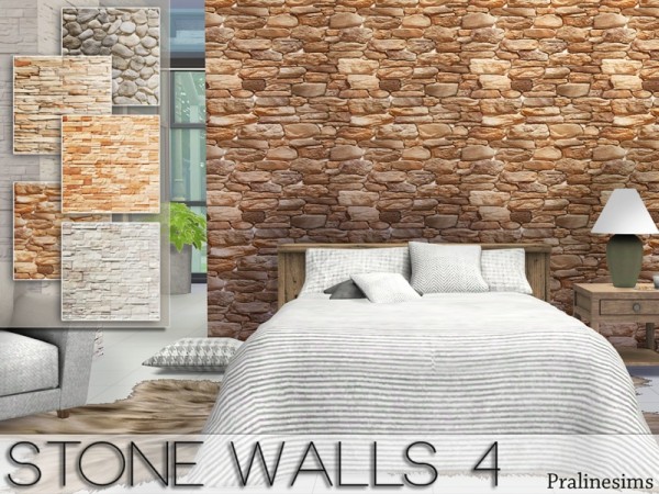  The Sims Resource: Stone Walls 4 by Pralinesims