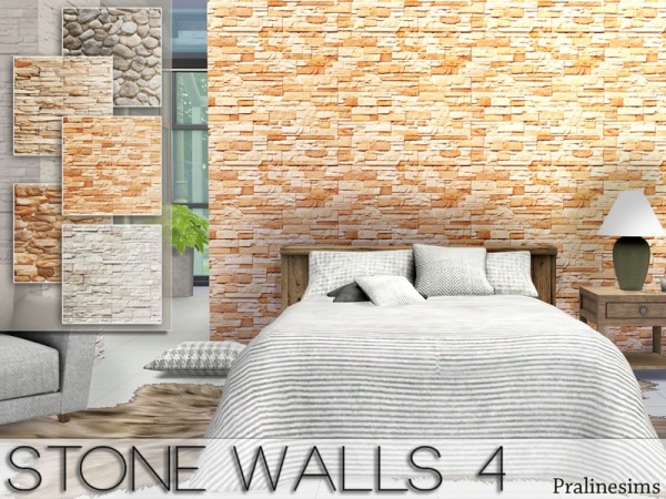  The Sims Resource: Stone Walls 4 by Pralinesims