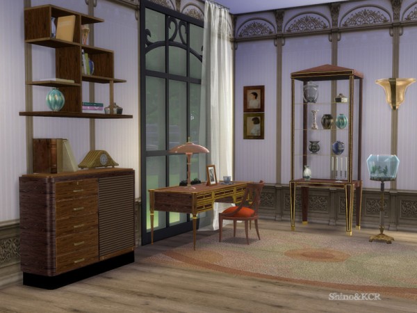  The Sims Resource: Art Deco Home Office by ShinoKCR