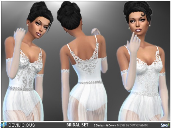  The Sims Resource: Bridal Set by Devilicious