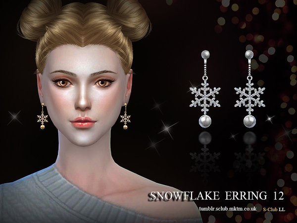  The Sims Resource: Earrings 12 by S Club