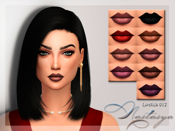  The Sims Resource: Lipstick 012 by Nastasya