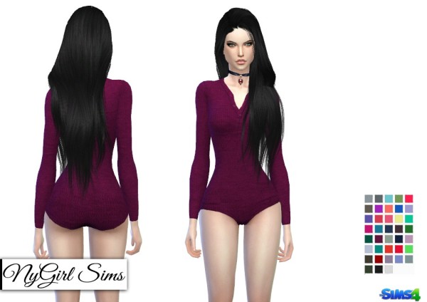  NY Girl Sims: Long Sleeve Thermal Bodysuit
