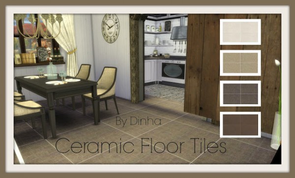  Dinha Gamer: Ceramic Floor Tiles (Brown)