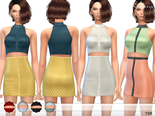  The Sims Resource: Cut Out Waist Dress by Ekinege