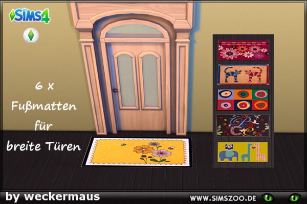  Blackys Sims 4 Zoo: Entry floormats 2 by  weckermaus