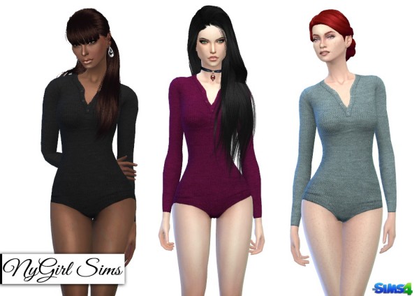  NY Girl Sims: Long Sleeve Thermal Bodysuit