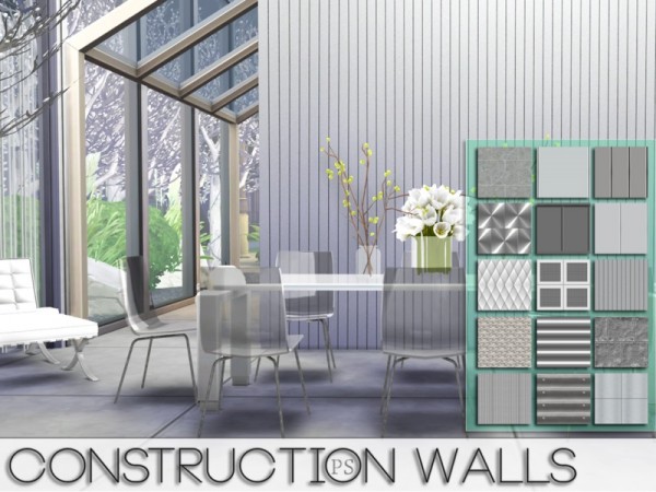  The Sims Resource: Construction Walls by Pralinesims