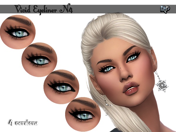  The Sims Resource: Vivid Eyeliner N4 by MartyP