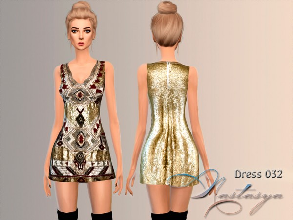  The Sims Resource: Dress Alo odell embellished mini 032 by Nastas`ya