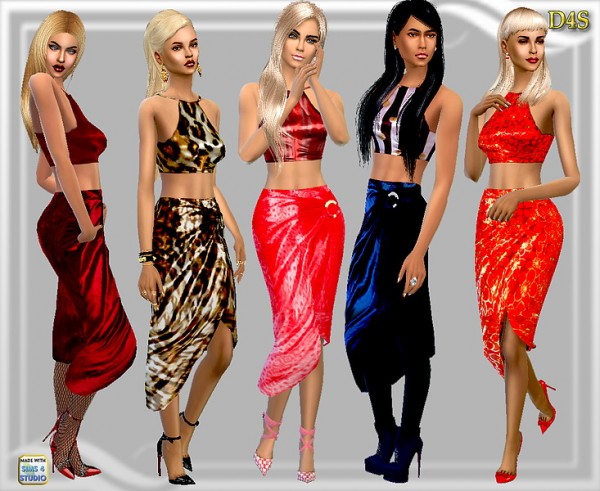  Dreaming 4 Sims: Long uneven skirt