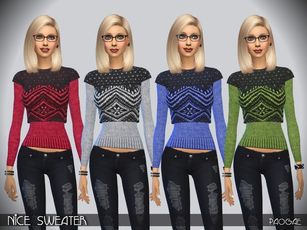 The Sims Resource: NiceSweater by Paogae
