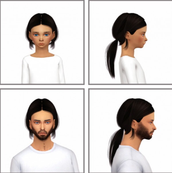  Dani Paradise: Chloe hairstyle converted for children   both genders and  male sims