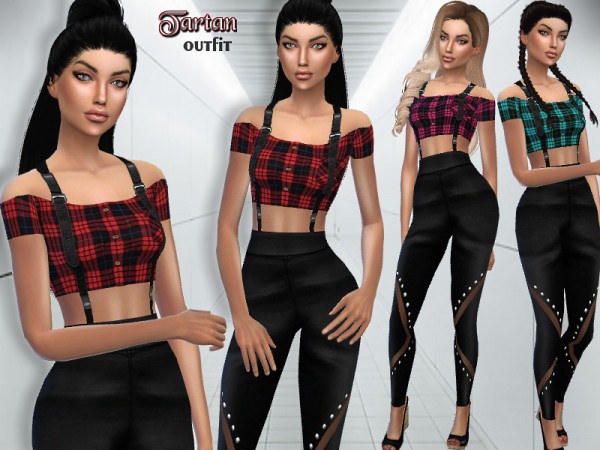  The Sims Resource: Tartan Outfit by Puresim