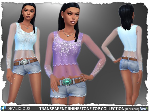  The Sims Resource: Transparent Top Collection by Devilicious