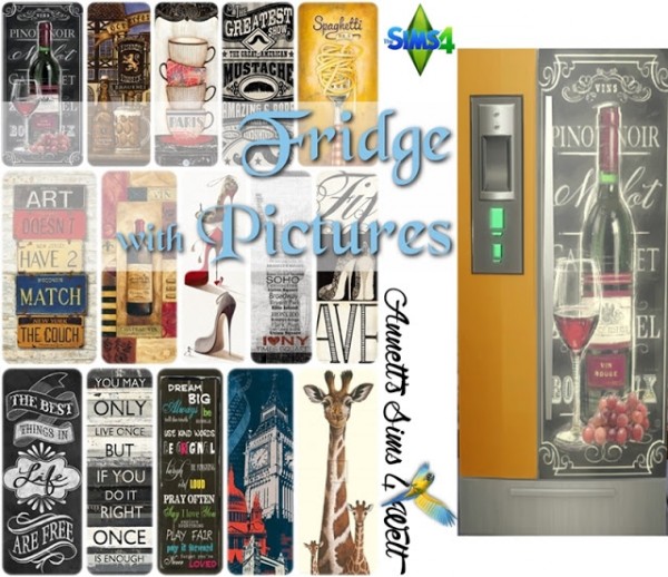  Annett`s Sims 4 Welt: Fridge with Pictures