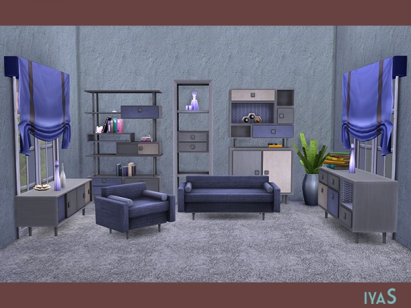 The Sims Resource: Retro Livingroom by Soloriya