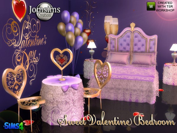  The Sims Resource: Sweet Valentine Bedroom by jomsims