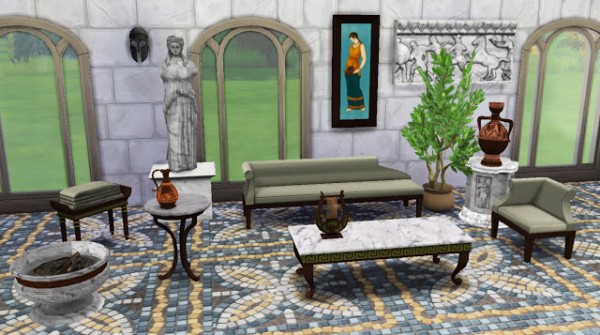  History Lovers Sims Blog: Ancient Greece Livingroom Set