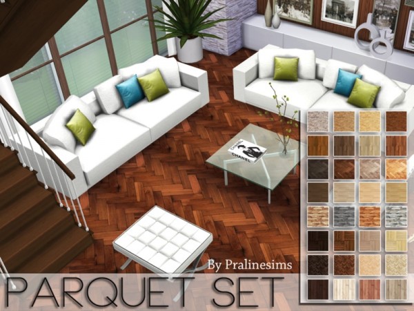  The Sims Resource: Parquet Set by Pralinesims