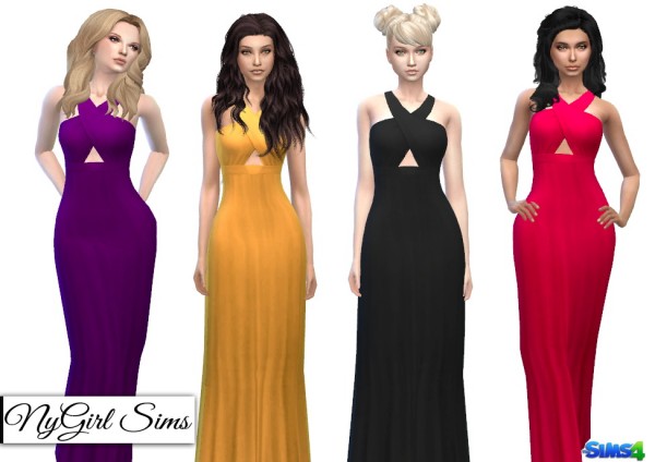  NY Girl Sims: Cross Strap Maxi Dress