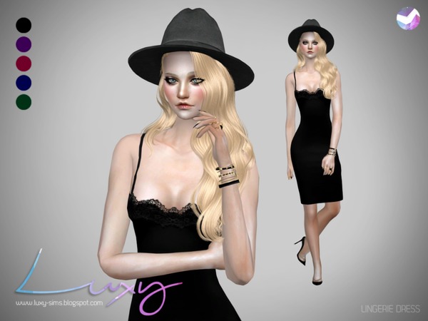  The Sims Resource: Lingerie Dress by LuxySims3