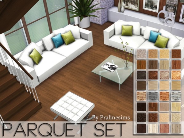  The Sims Resource: Parquet Set by Pralinesims
