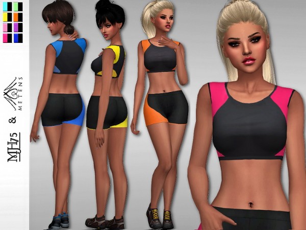  Sims Addictions: Neon Sports Tops Set by Margies Sims