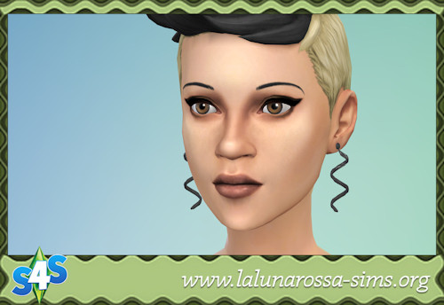  La Luna Rossa Sims: Spiral earrings