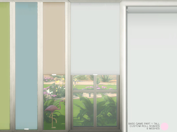 The Sims Resource: Custom Roll Shades Tall by DOT