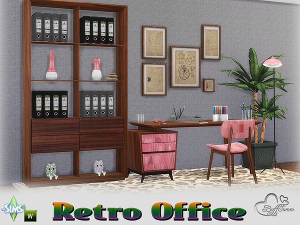 The Sims Resource: Retro Office by BuffSumm • Sims 4 Downloads