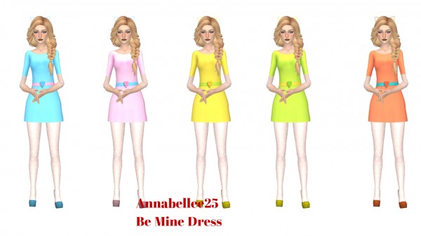  Simsworkshop: Be Mine Dress by Annabellee25