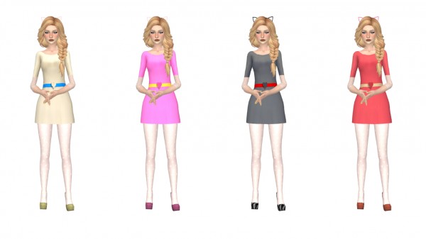  Simsworkshop: Be Mine Dress by Annabellee25