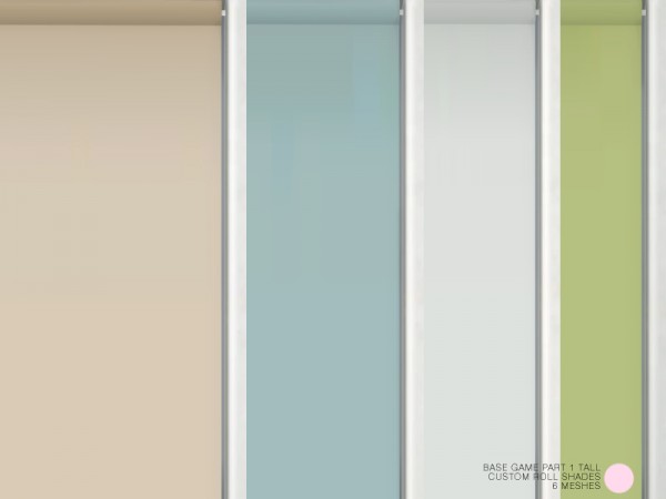  The Sims Resource: Custom Roll Shades Tall by DOT