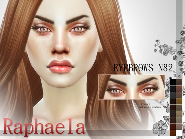  The Sims Resource: Fashionista Eyebrow Pack N11 by Pralinesims