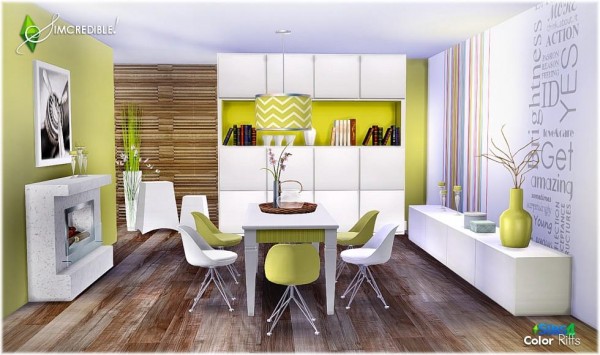  SIMcredible Designs: Color Riffs diningroom