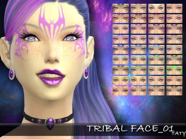  Simsworkshop: Tribal Face 01 by Taty
