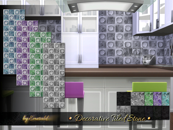  The Sims Resource: Decorative Tiled Stone