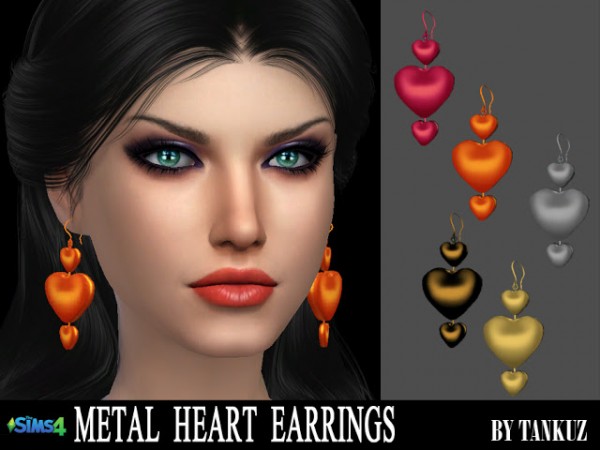  Tankuz: Metal Heart Earrings