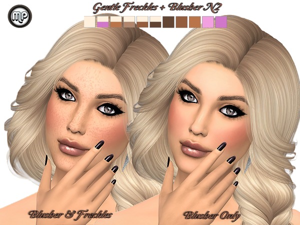  The Sims Resource: Gentle Freckles and Blusher N2 by MartyP