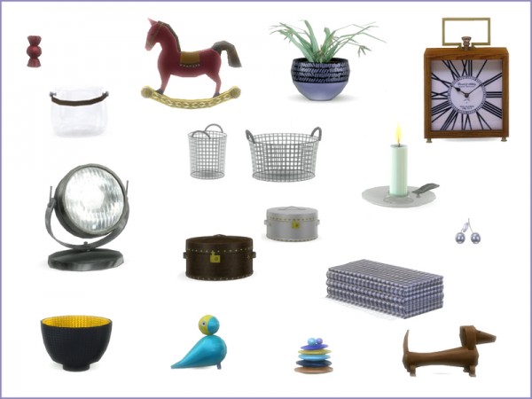  The Sims Resource: Decor Set for Under Stair Shelfs by ShinoKCR